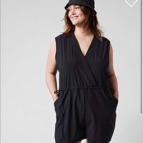 Athleta Marlow Romper // Black - Picture 6 of 15